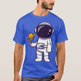 Astronaut Playing Planet Ball Cartoon1 T-Shirt