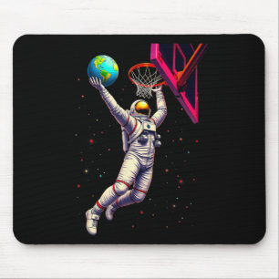 Astronaut Playing Sketll Planets Outer Space  Mouse Pad