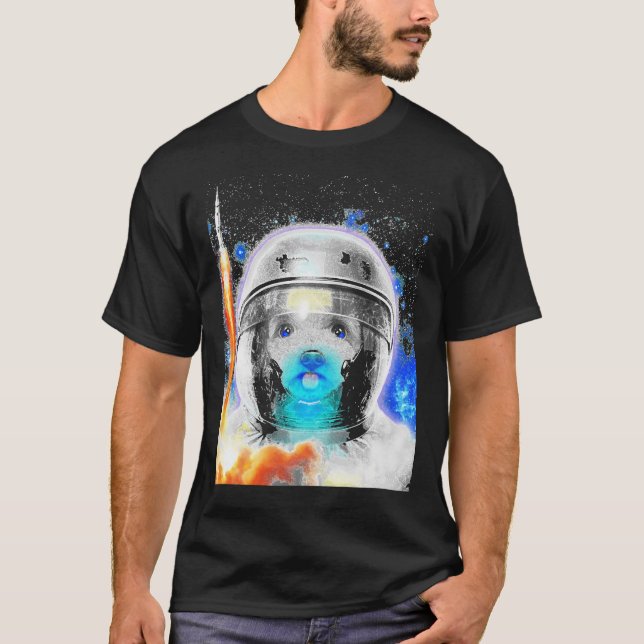 Astronaut Poodle Dog  Poodle Dog Lover  Poodle Dog T-Shirt (Front)