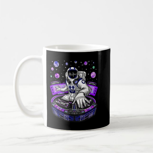Astronaut Psychedelic Music DJ Psytrance Techno ED Coffee Mug (Left)