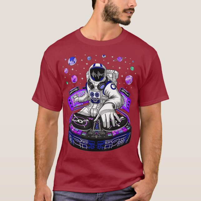 Astronaut Psychedelic Music DJ Psytrance Techno T-Shirt (Front)