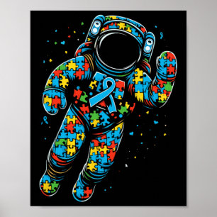 Astronaut Puzzle Autism Awareness Autistic Womens Poster