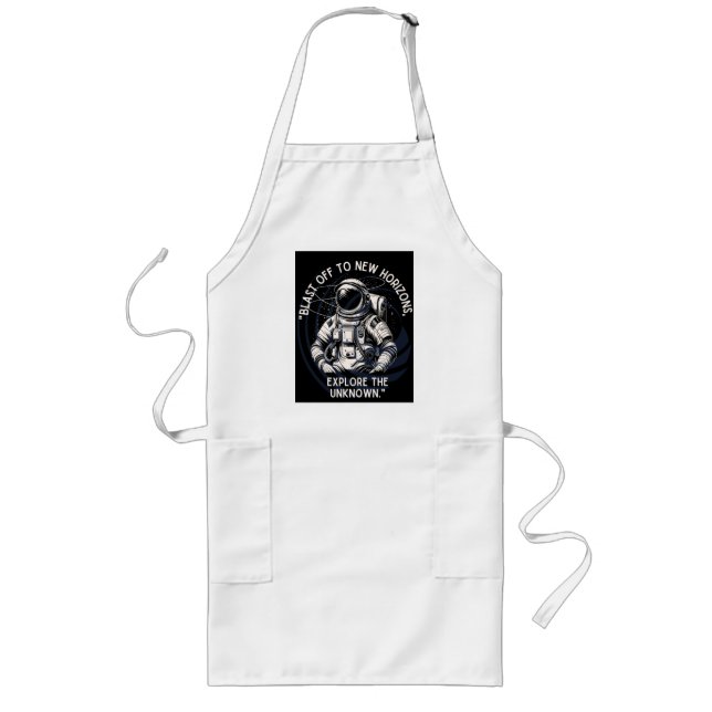 ASTRONAUT QUOTE , BLAST OFF TO NEW HORIZON LONG APRON (Front)
