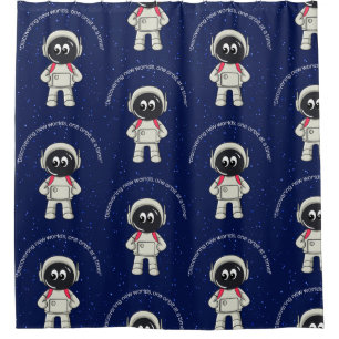 ASTRONAUT QUOTE SHOWER CURTAIN