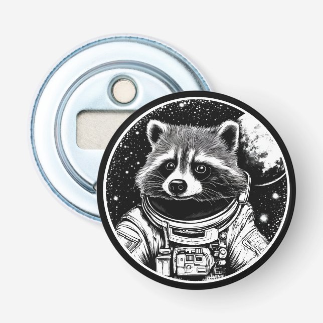 Astronaut racoon bottle opener (Front)