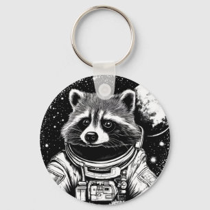 Astronaut racoon key ring