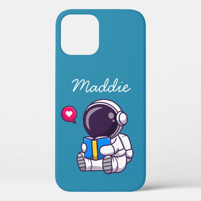 Astronaut reading book cute kids Case-Mate iPhone case (Back)