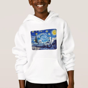 Astronaut rest under Starry Night Hoodie
