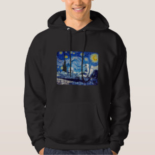 Astronaut rest under Starry Night Hoodie