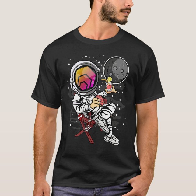 Astronaut Retirement Hex Coin To The Moon Crypto T T-Shirt (Front)