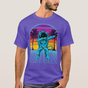 Astronaut Retro Vaporwave Aesthetic Dabbing T-Shir T-Shirt
