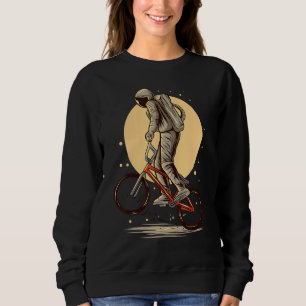Astronaut Riding Bmx Moon Space Boys Girls Kids As Sweatshirt
