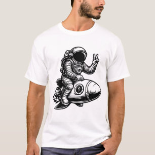 Astronaut Riding on Rocket T-Shirt