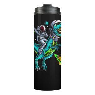 Astronaut Riding T-Rex Dinosaur   Thermal Tumbler