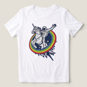 Astronaut Riding Unicorn  Tri-Blend Shirt