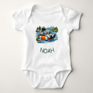 Astronaut River Tubing Baby Bodysuit