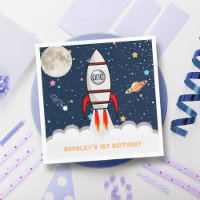 Astronaut Rocket Outer Space 1st Birthday