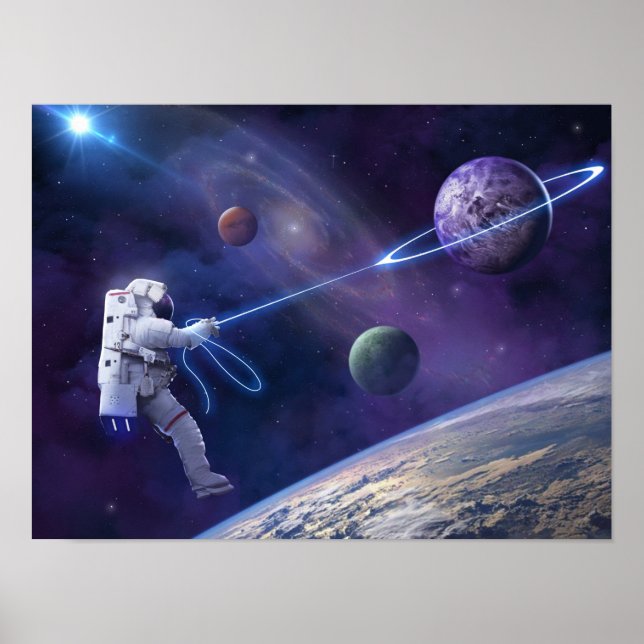 Astronaut saturn poster (Front)