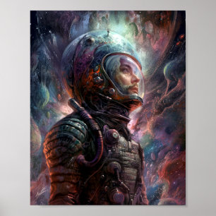 Astronaut Science Fiction Art Poster