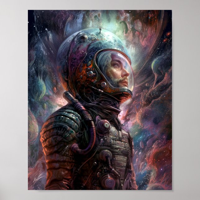 Astronaut Science Fiction Art Poster (Front)