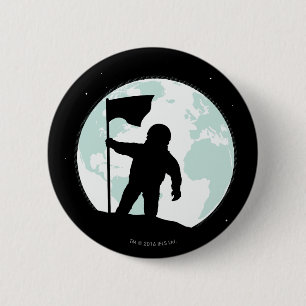 Astronaut Silhouette 6 Cm Round Badge