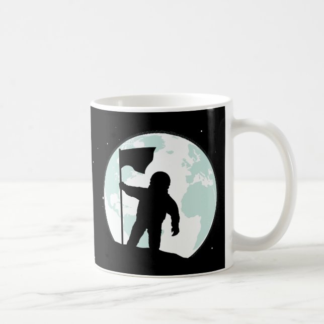 Astronaut Silhouette Coffee Mug (Right)