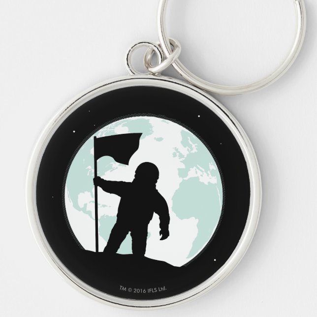 Astronaut Silhouette Key Ring (Front)