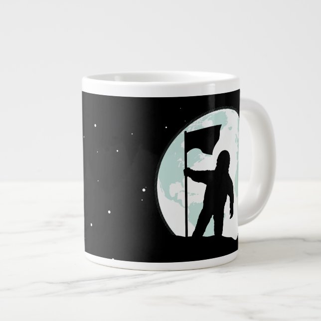 Astronaut Silhouette Large Coffee Mug (Front Right)
