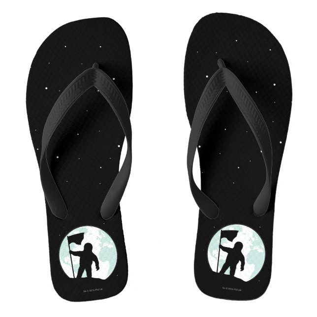 Astronaut Silhouette Thongs (Footbed)