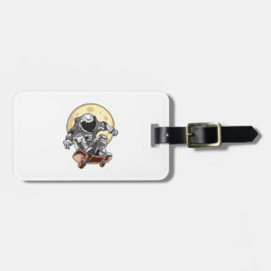 Astronaut Skate Luggage Tag