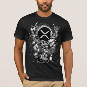 Astronaut Skate Ripple XRP Coin To The Moon Crypto T-Shirt