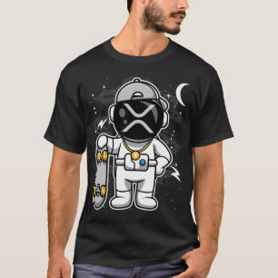 Astronaut Skate Ripple XRP Crypto Coin HODL T-Shirt