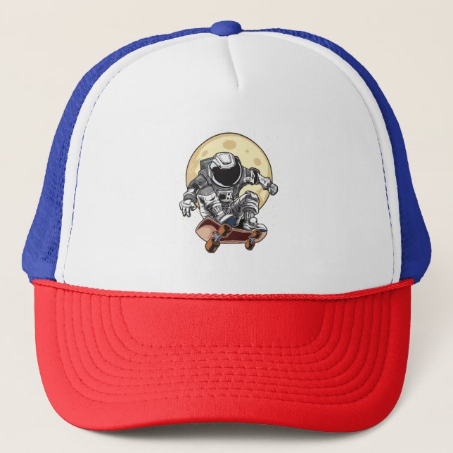 Astronaut Skate Trucker Hat (Front)