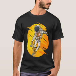 Astronaut Skateboard Skating Space Cosmos Astronau T-Shirt