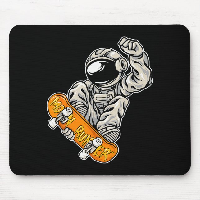 Astronaut Skateboarder, Skateboarding Lover, Astro Mouse Pad (Front)