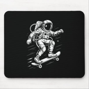 Astronaut Skateboarding In Space Cosmic Skater Des Mouse Pad