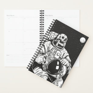 Astronaut Skeleton Spooky Skull Planner
