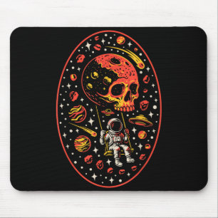 Astronaut Skull Solar System Moon Planet Outer Spa Mouse Pad
