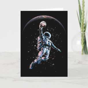 Astronaut Slam Dunk Space Tee Sketll Lover Cool Un Card