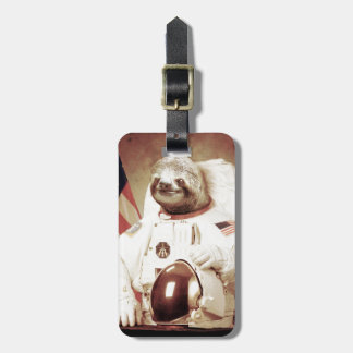 Astronaut Sloth Luggage Tag