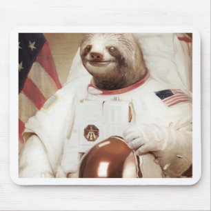 astronaut sloth mouse pad