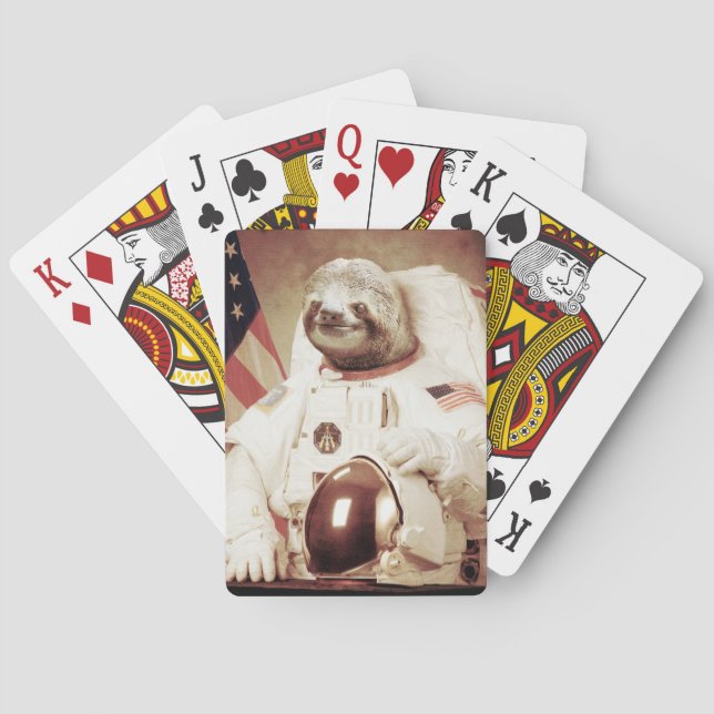 Astronaut Sloth Playing Cards (Back)