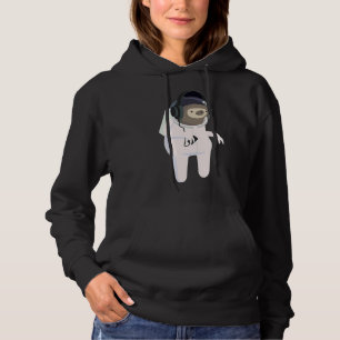 Astronaut Sloth Sticker Hoodie
