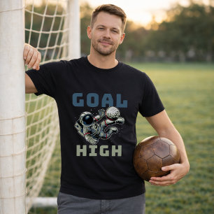 Astronaut Soccer Bicycle Kick Goal High T-Shirt