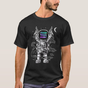 Astronaut Solana Coin SOL To The Moon Crypto Token T-Shirt