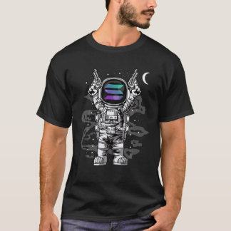 Astronaut Solana Coin SOL To The Moon Crypto Token T-Shirt