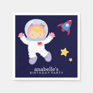 Astronaut Space Birthday Party Personalised Napkin