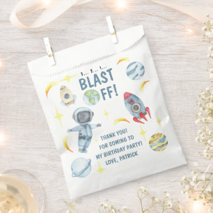 Astronaut Space Birthday Party Thank you Favour Bag