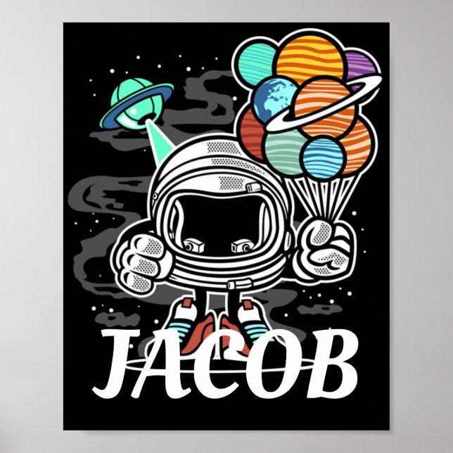 ASTRONAUT Space Cartoon Customisable Poster (Front)
