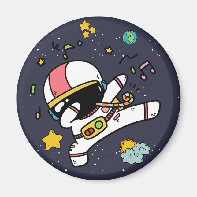 Astronaut Space Cartoon  Magnet (Front)